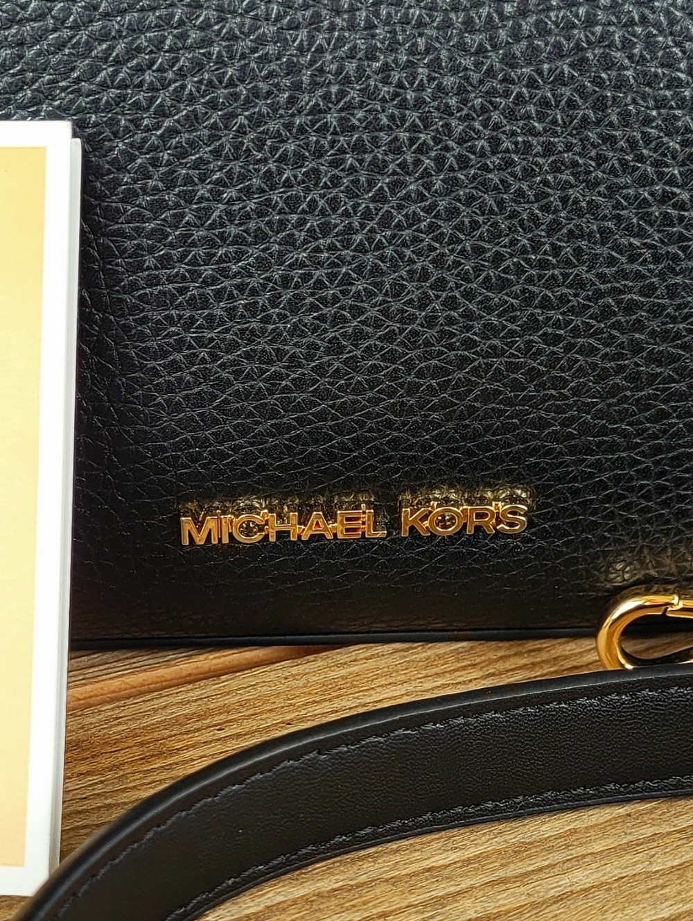 Michael Kors Sienna Black Pebbled Leather Convertable Pouch Crossbody Handbag - Picture 2 of 12
